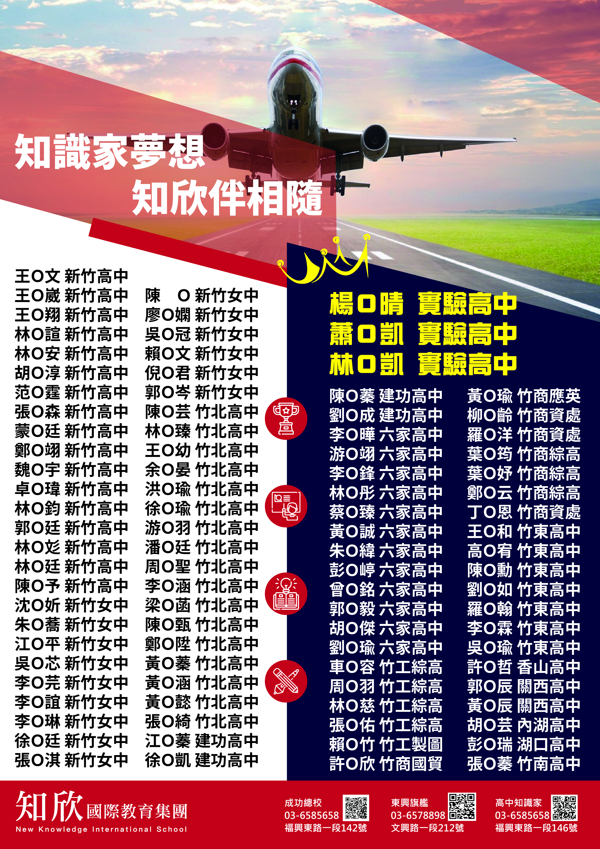 109會考英雄榜 最新消息 新竹縣私立知欣文理短期補習班